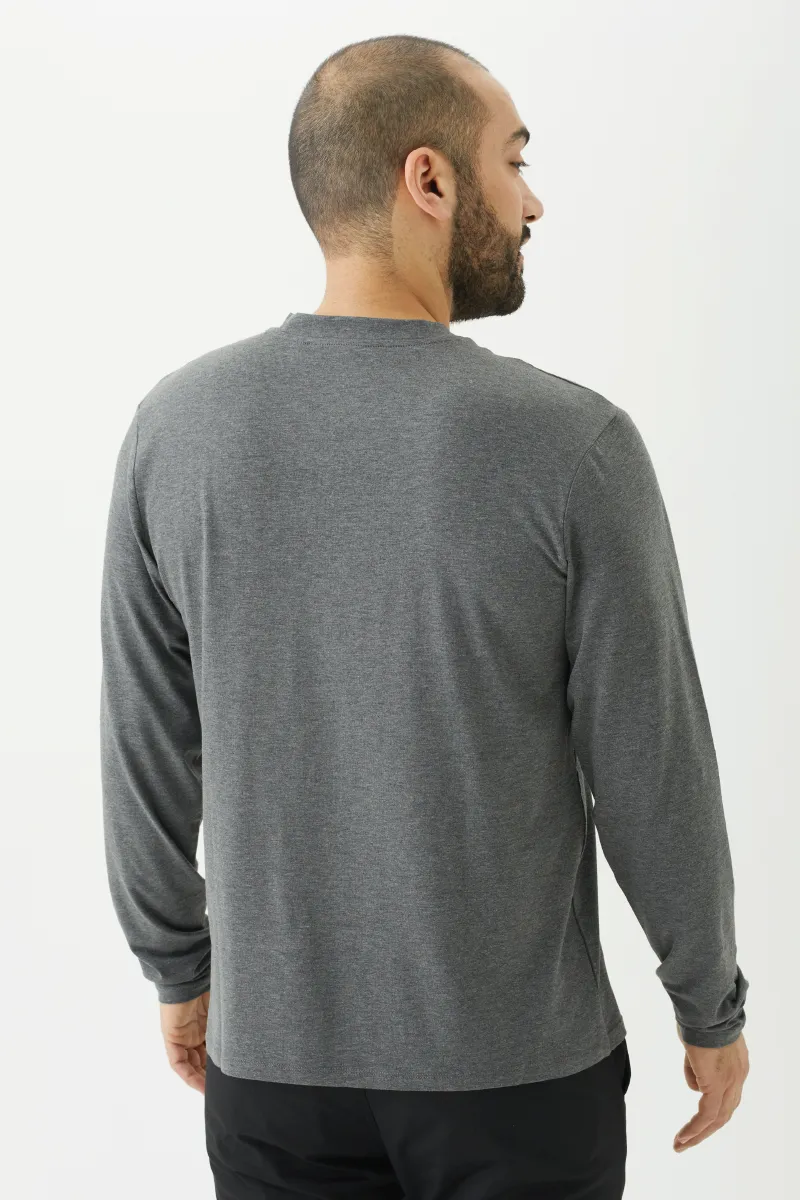 Men's Bamboo Cotton Long-Sleeve Vneck Tee-All Sales Final