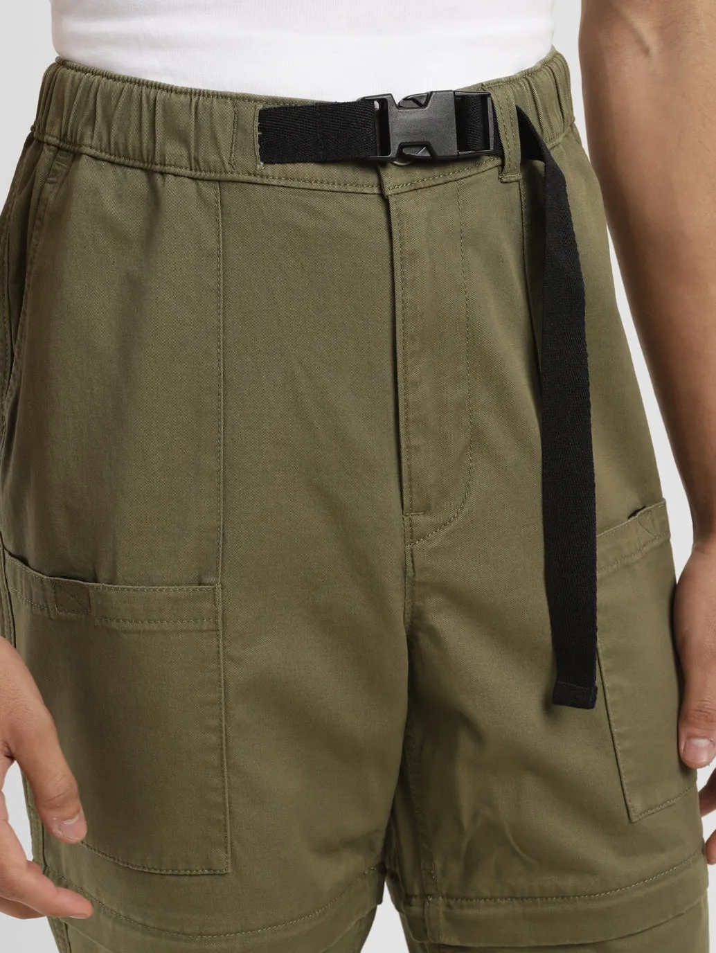 Men's Green Loose Fit Cargos