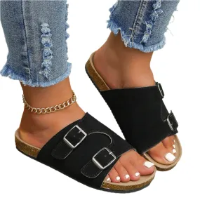 Metal Buckle Open Toe Sandals