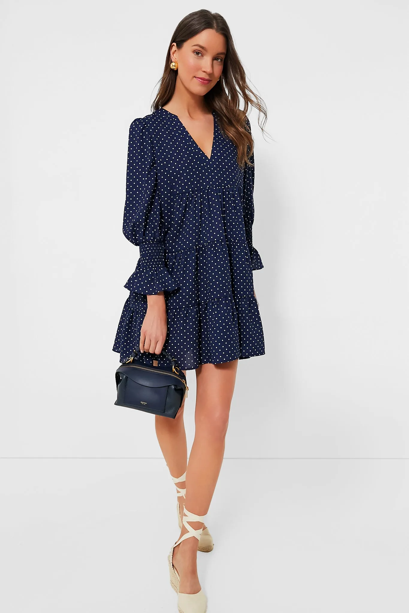 Navy Polka Dot Kenzo Dress