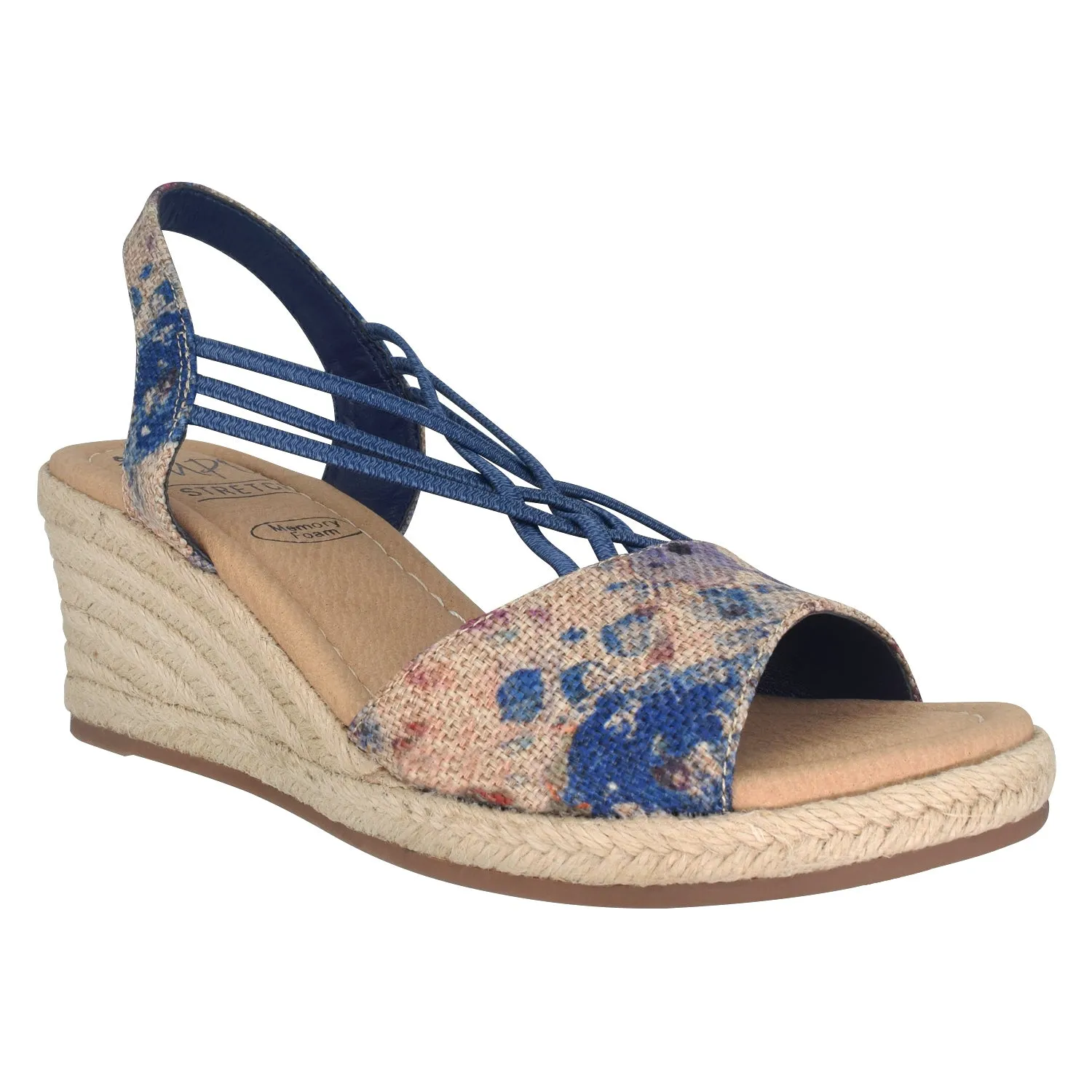 Niloni Stretch Espadrille Sandal with Memory Foam