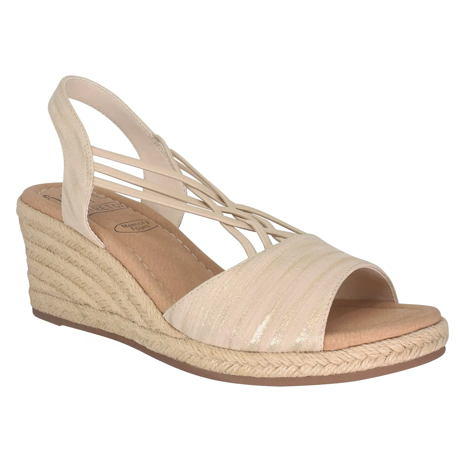 Niloni Stretch Espadrille Sandal with Memory Foam