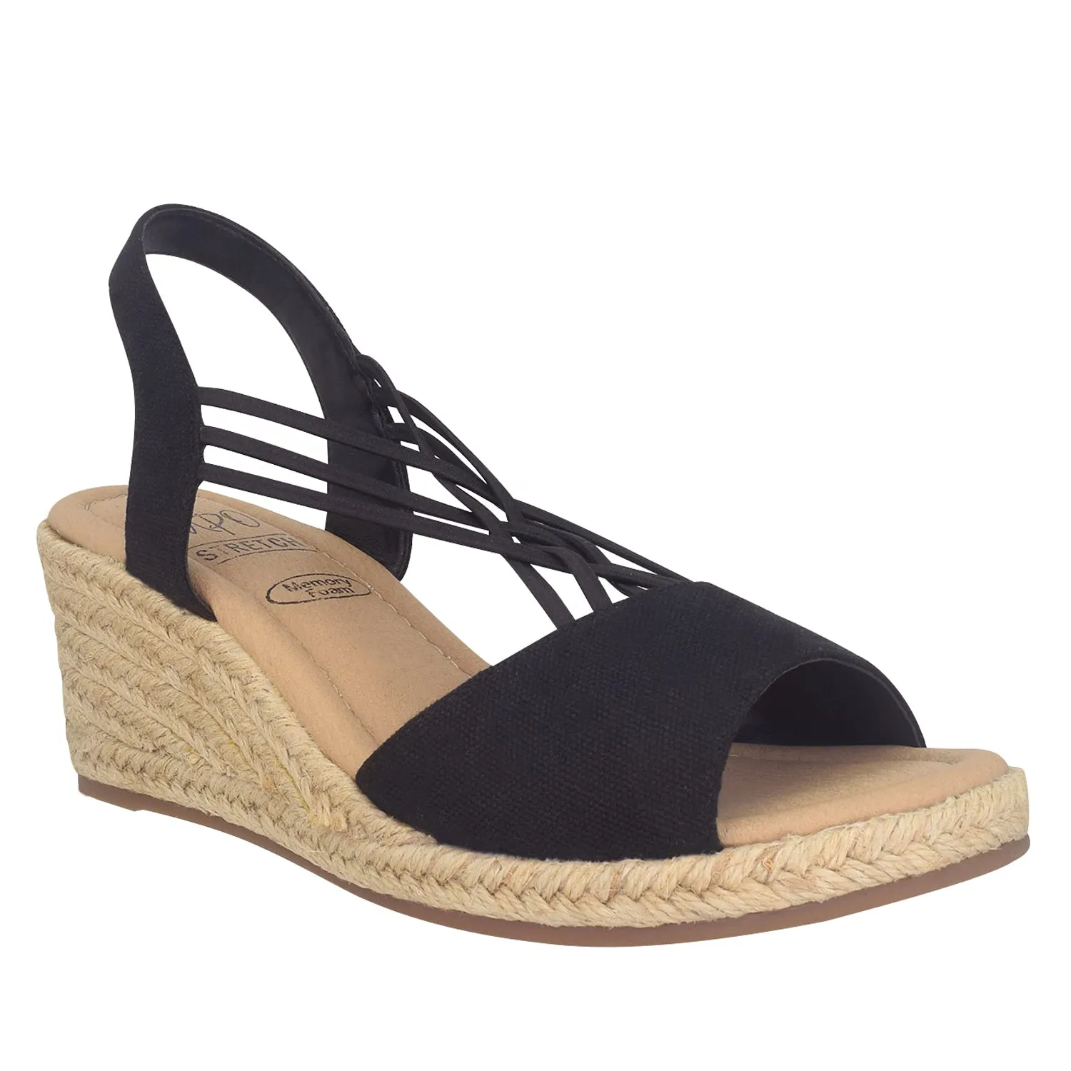 Niloni Stretch Espadrille Sandal with Memory Foam