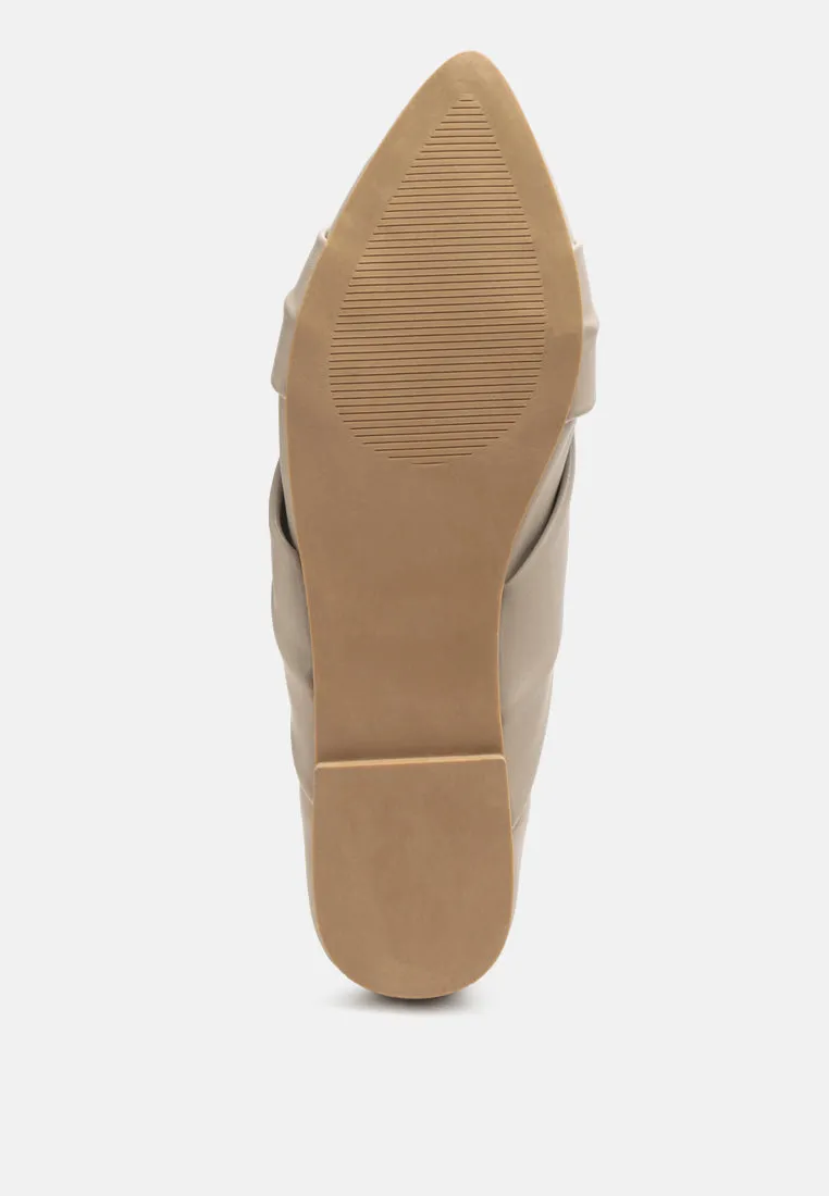 Norma Knot Detail Elasticated Ballet Flats