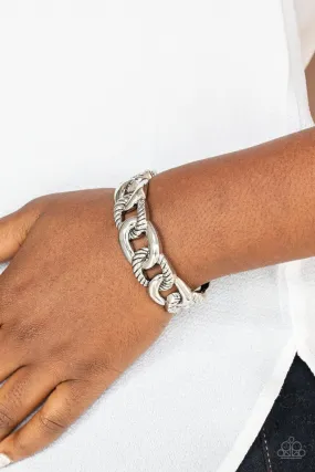 Paparazzi Bracelet ~ Bold Move - Silver