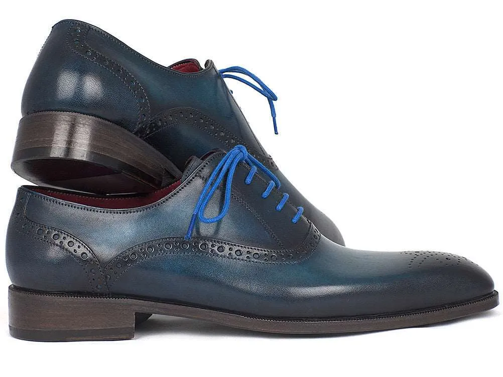 Paul Parkman Blue & Navy Medallion Oxfords