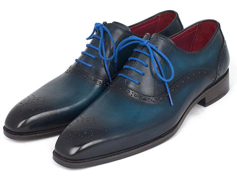 Paul Parkman Blue & Navy Medallion Oxfords