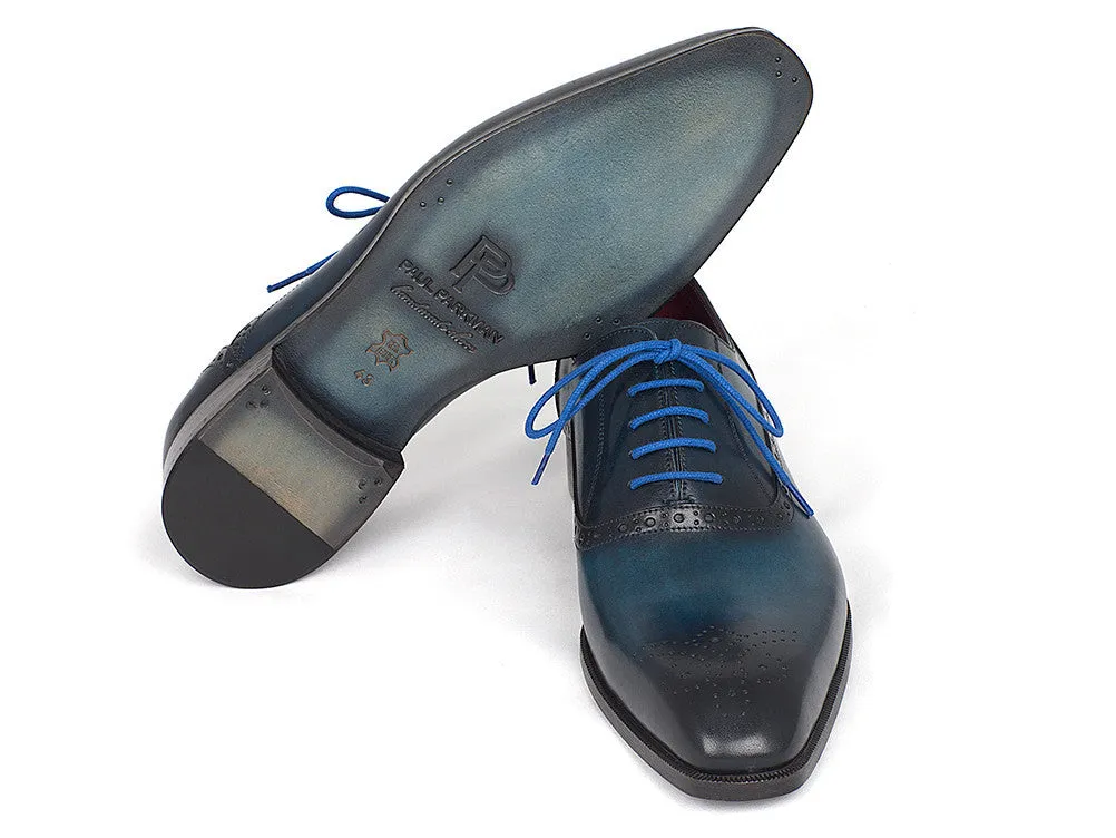 Paul Parkman Blue & Navy Medallion Oxfords