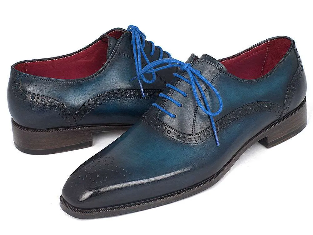 Paul Parkman Blue & Navy Medallion Oxfords