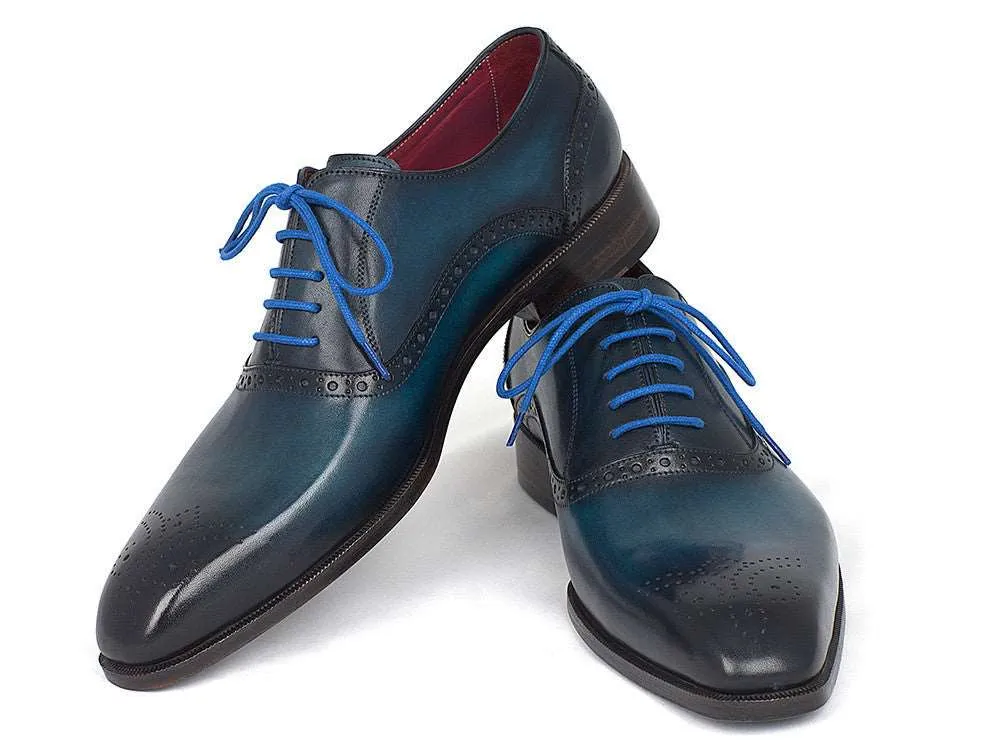 Paul Parkman Blue & Navy Medallion Oxfords