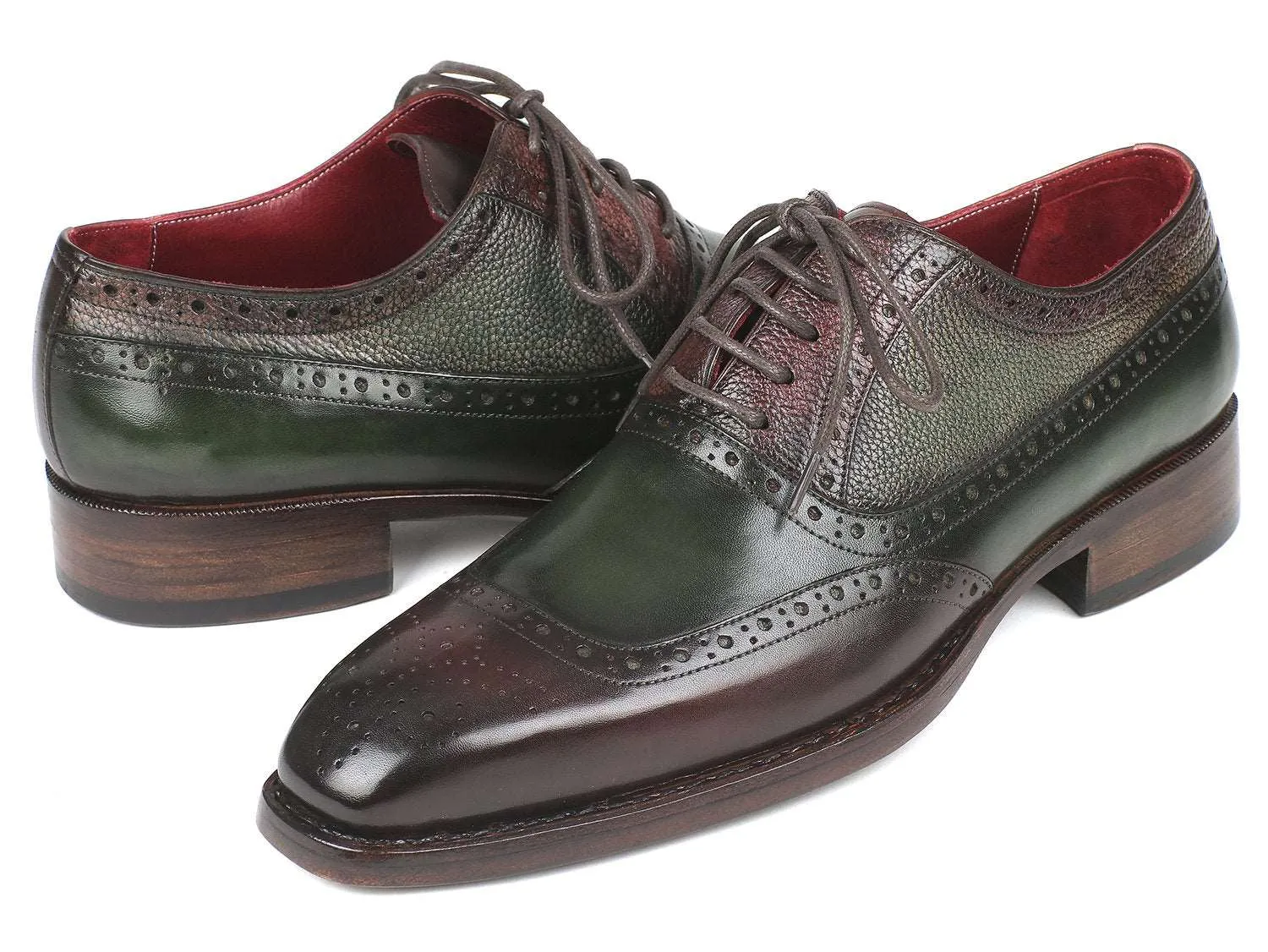 Paul Parkman Brown & Green Oxfords