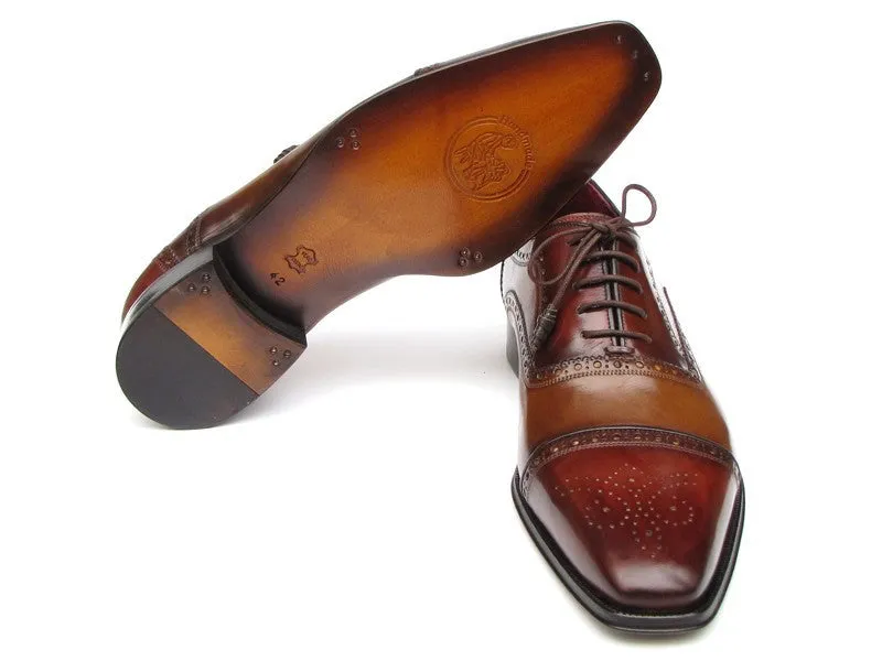 Paul Parkman Captoe Oxfords - Hand-Painted Leather