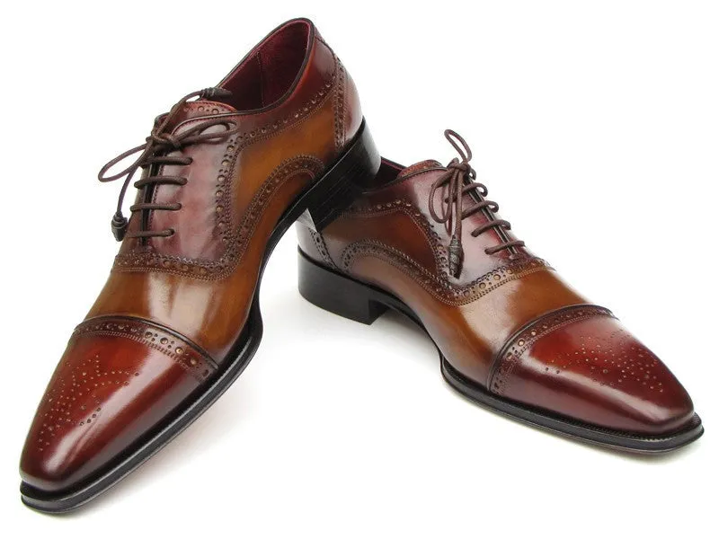 Paul Parkman Captoe Oxfords - Hand-Painted Leather