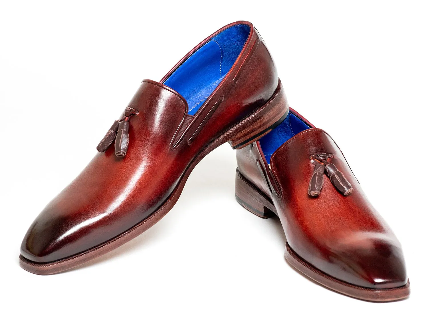 Paul Parkman Garnet Brown Tassel Loafers