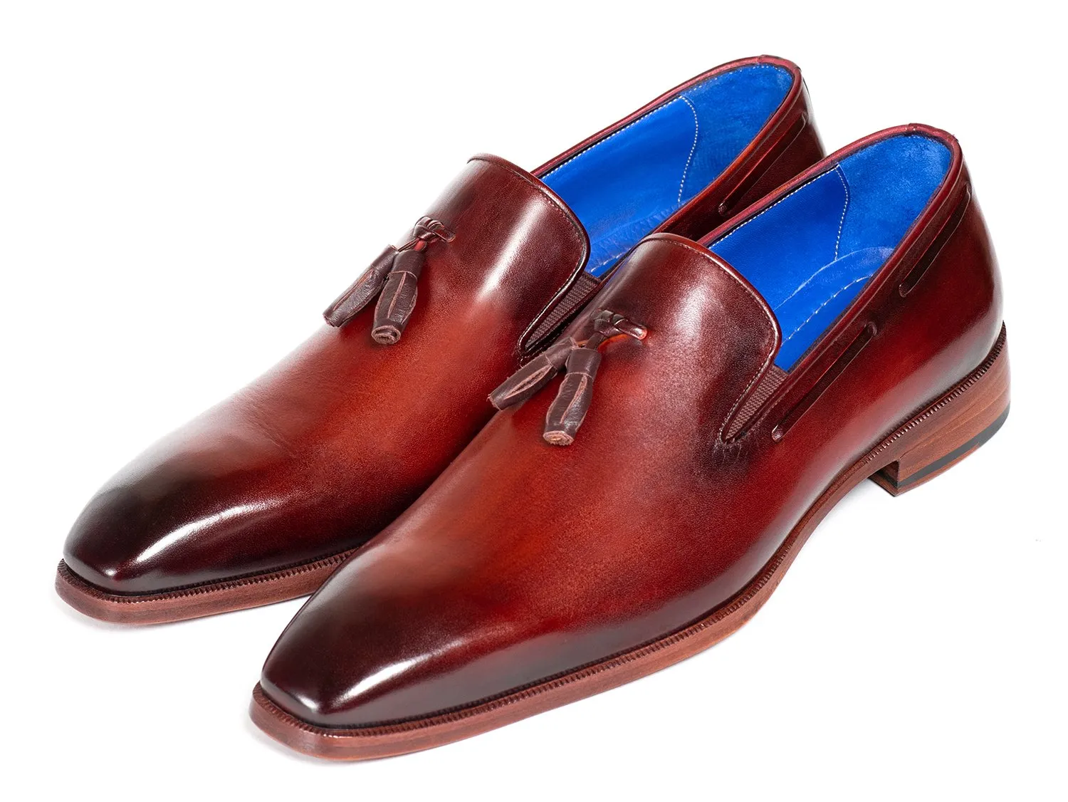 Paul Parkman Garnet Brown Tassel Loafers