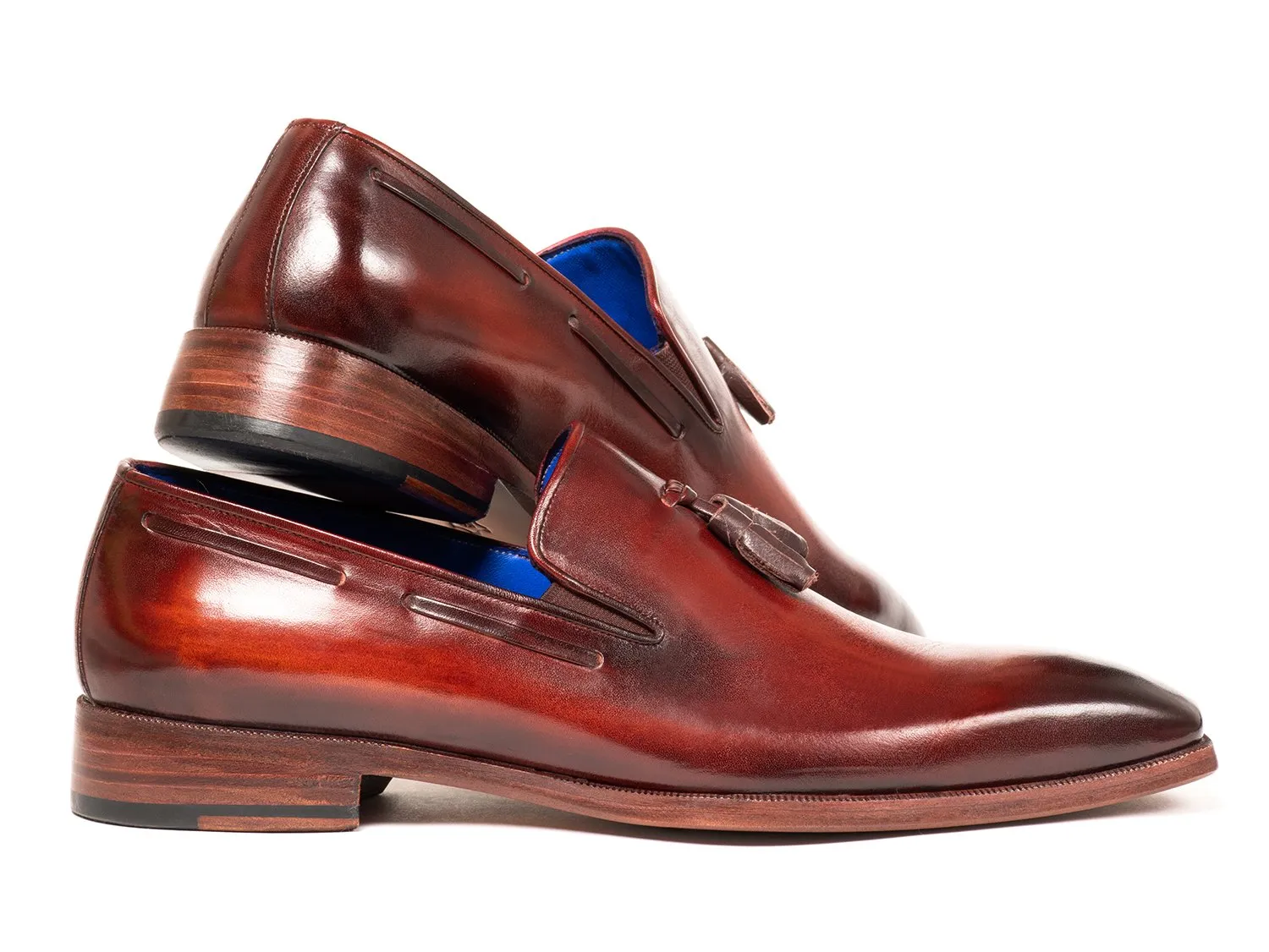 Paul Parkman Garnet Brown Tassel Loafers