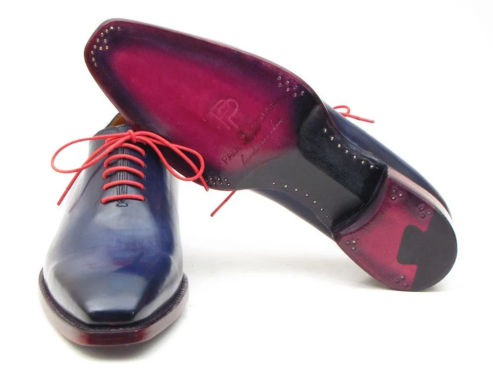 Paul Parkman Hand-Painted Navy Blue Oxfords