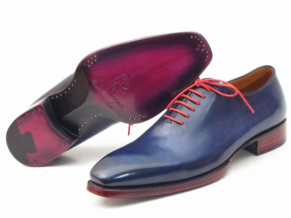 Paul Parkman Hand-Painted Navy Blue Oxfords