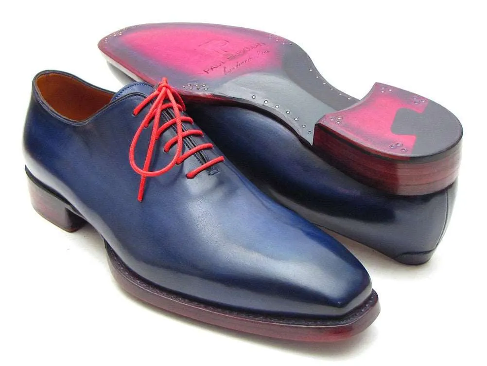 Paul Parkman Hand-Painted Navy Blue Oxfords