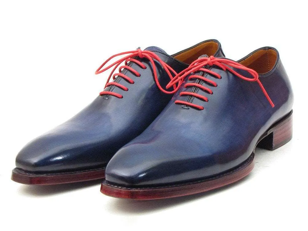 Paul Parkman Hand-Painted Navy Blue Oxfords