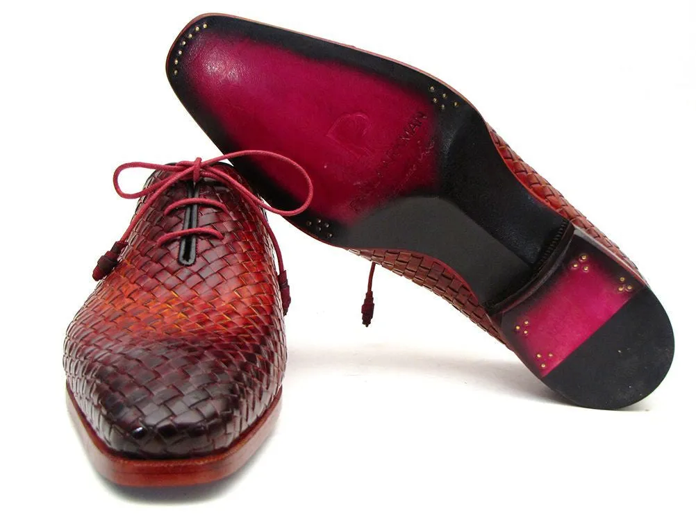 Paul Parkman Handmade Woven Leather Oxfords