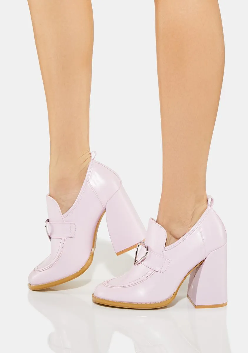 Pink Delights Heeled Loafers