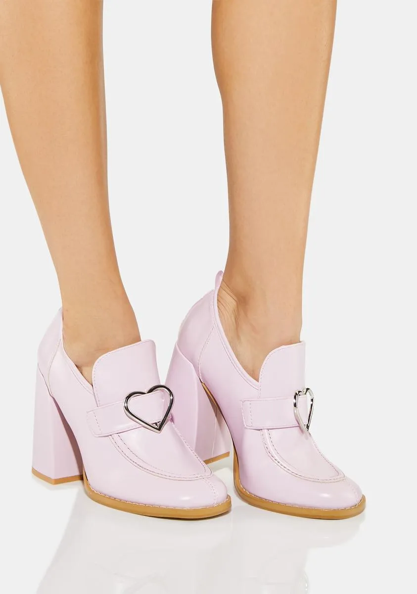 Pink Delights Heeled Loafers