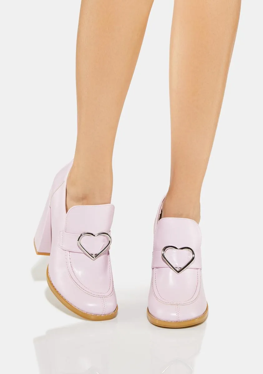 Pink Delights Heeled Loafers