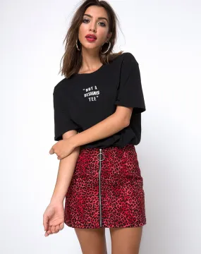 Ring Mini Skirt in Coloured Animal