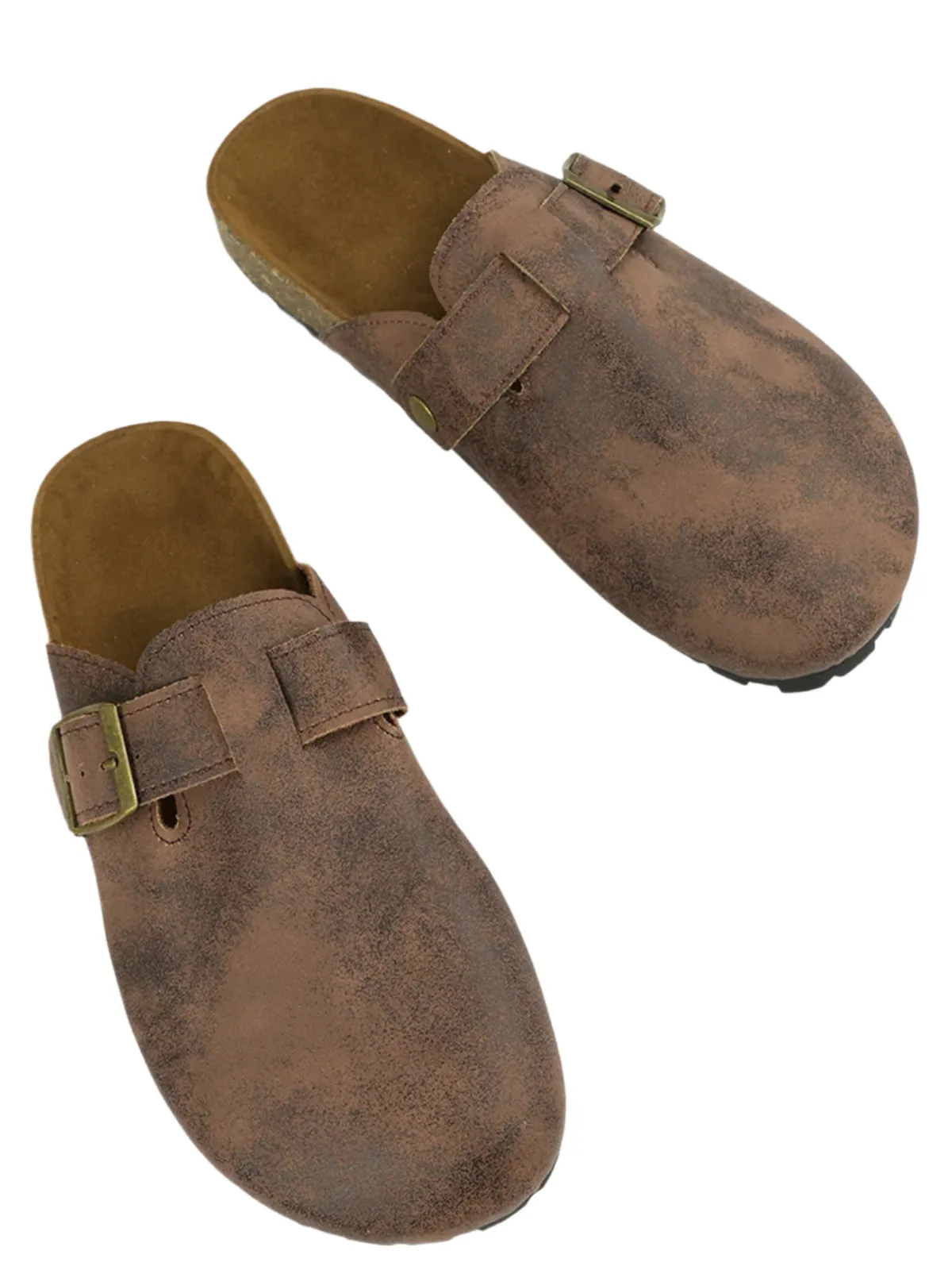 Round Toe Buckle Slip-Ons