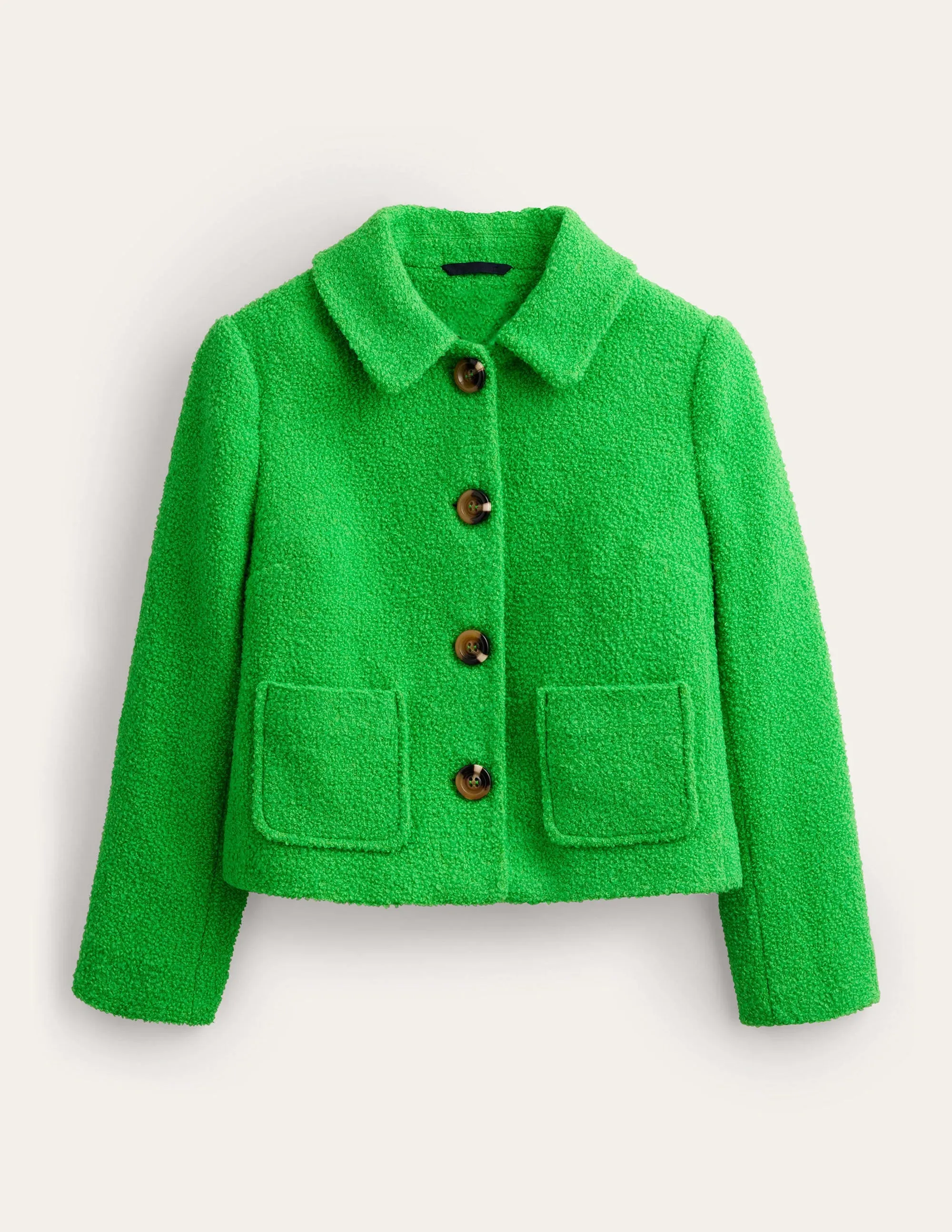 Rye Cropped Jacket-Iguana Green