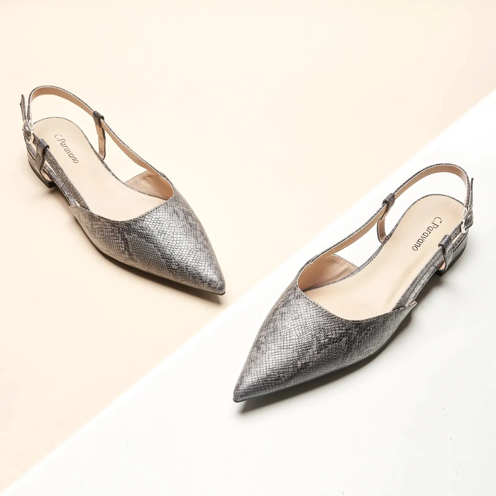 Sleek Prints Slingback Flats (Freya)