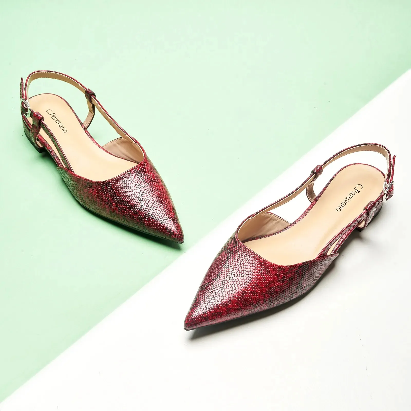 Sleek Prints Slingback Flats (Freya)