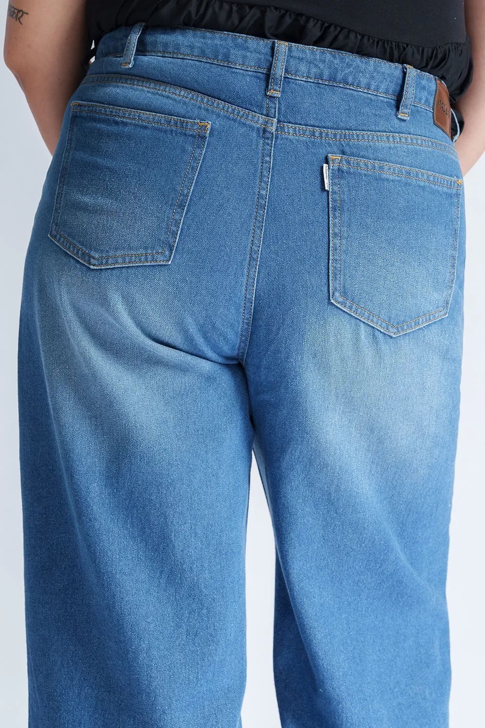 Soft Sapphire Curve Wide Leg Jeans