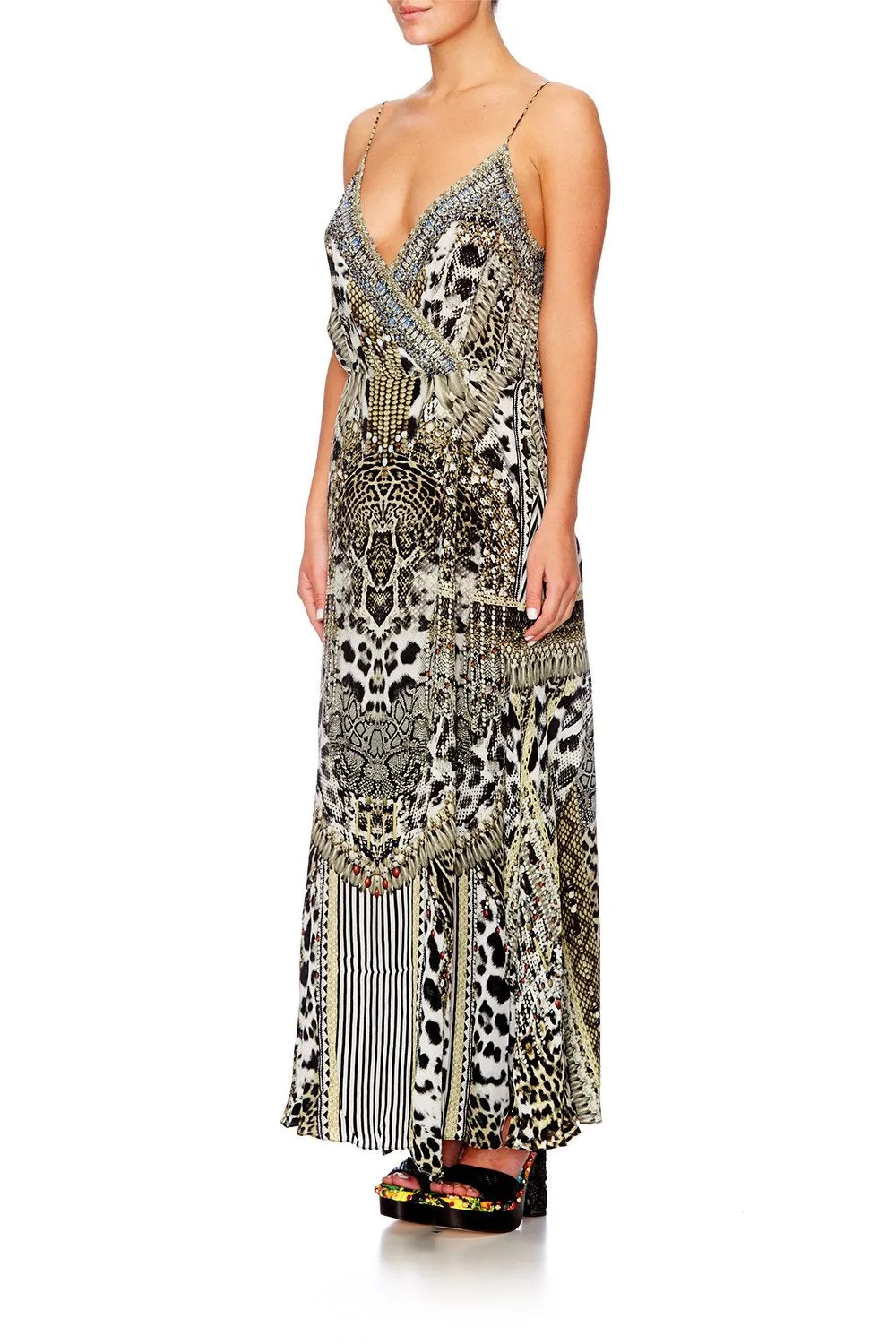 STRAPPY WRAP DRESS ANIMAL INSTINCT