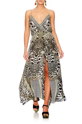 STRAPPY WRAP DRESS ANIMAL INSTINCT