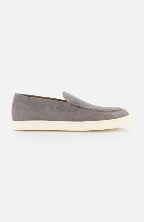 Suede Contrast Sole Loafers