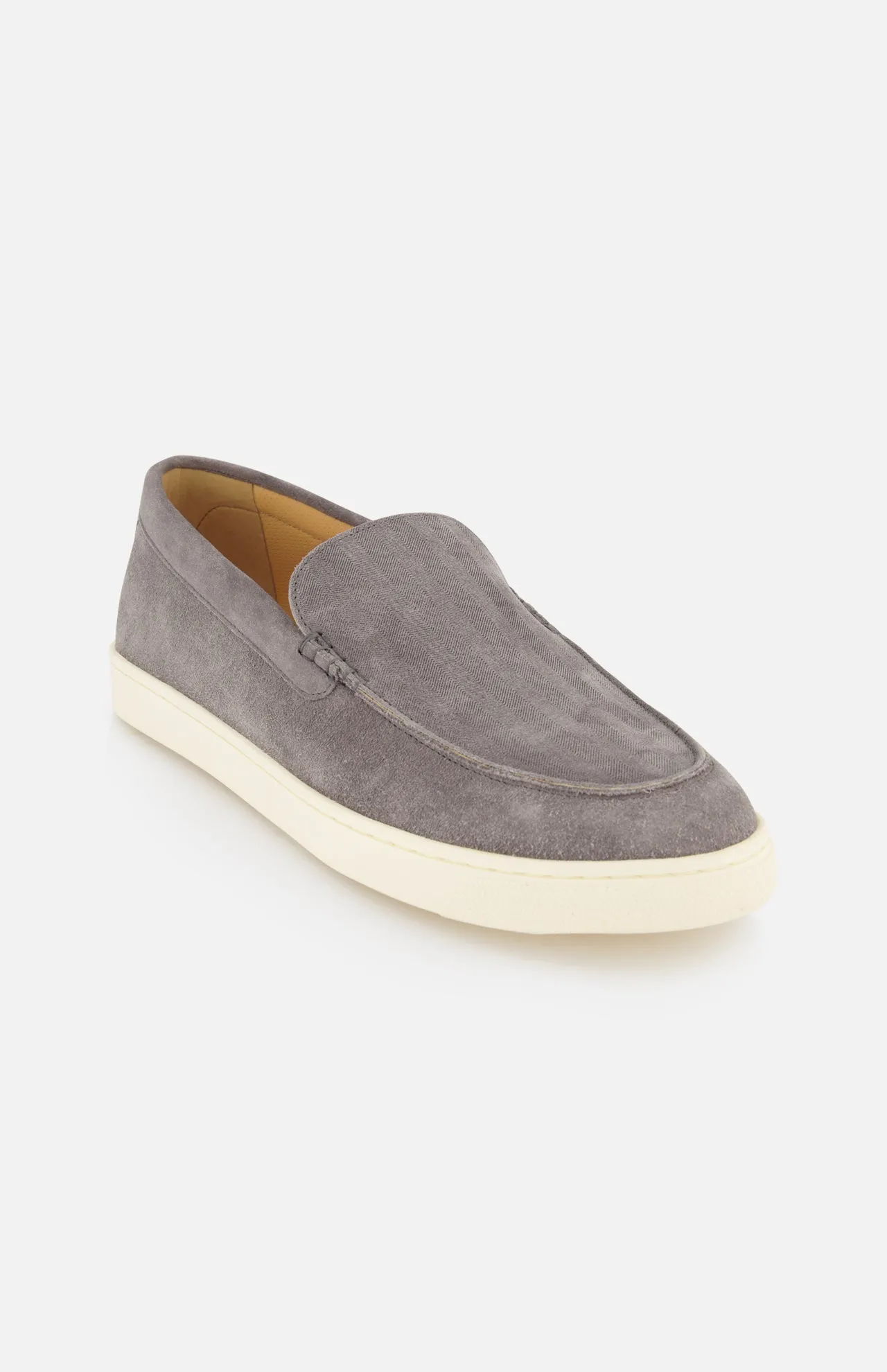 Suede Contrast Sole Loafers