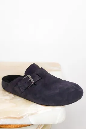 Suede slip on mules RPR £300