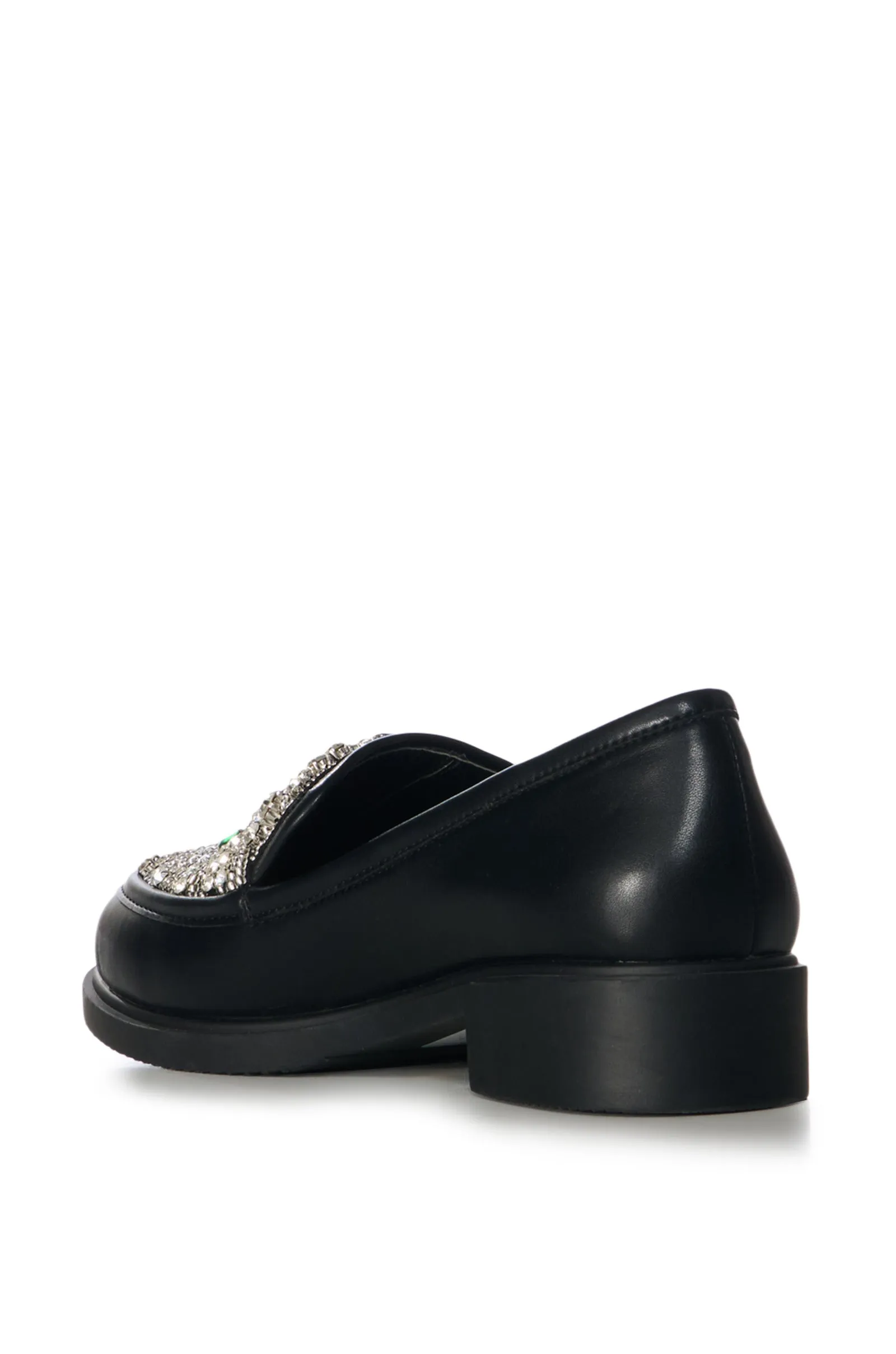 THALASSA-BLACK CRYSTAL VAMP LOAFER