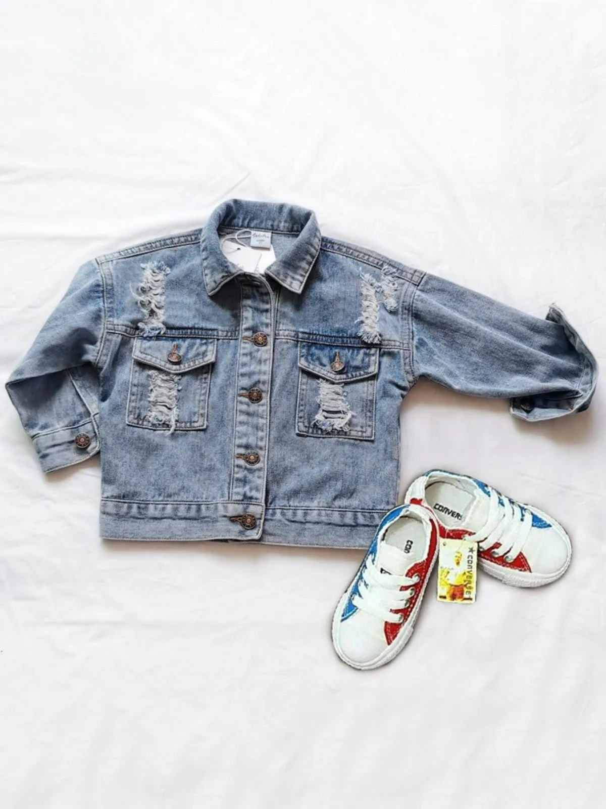 Trendy Tots Distressed Denim Jacket