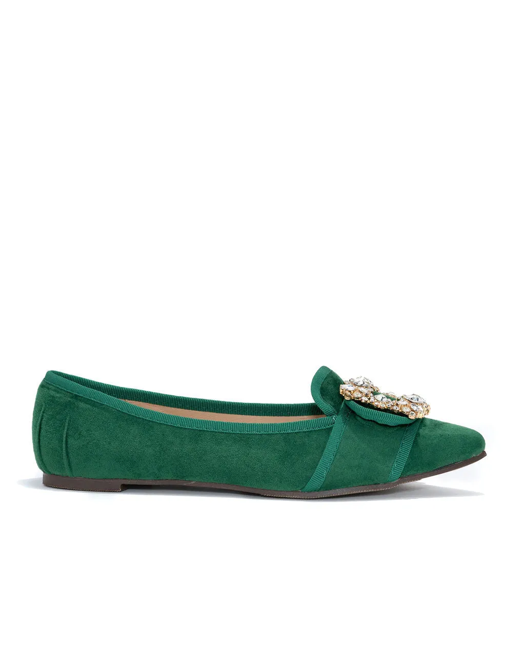 Vanderpump Embellished Faux Suede Flats