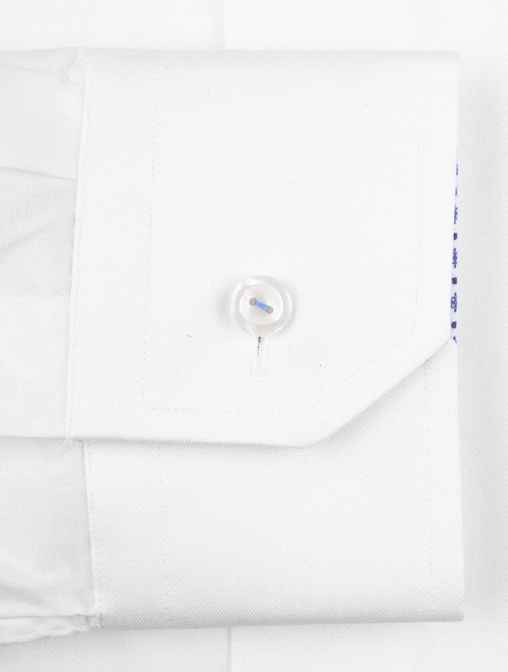 White Plain With lnlay Slim Fit Shirt