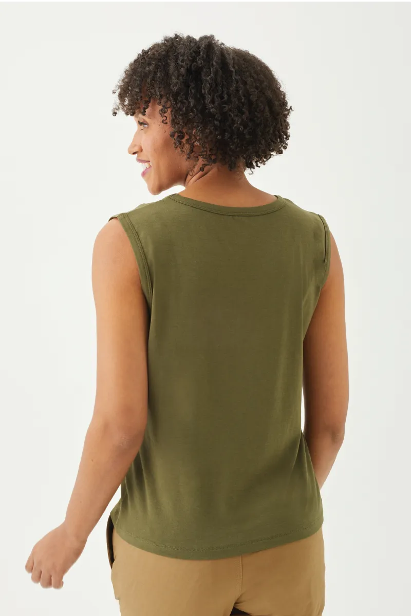 Women's Bamboo Cotton Sleeveless Tee-All Sales Final