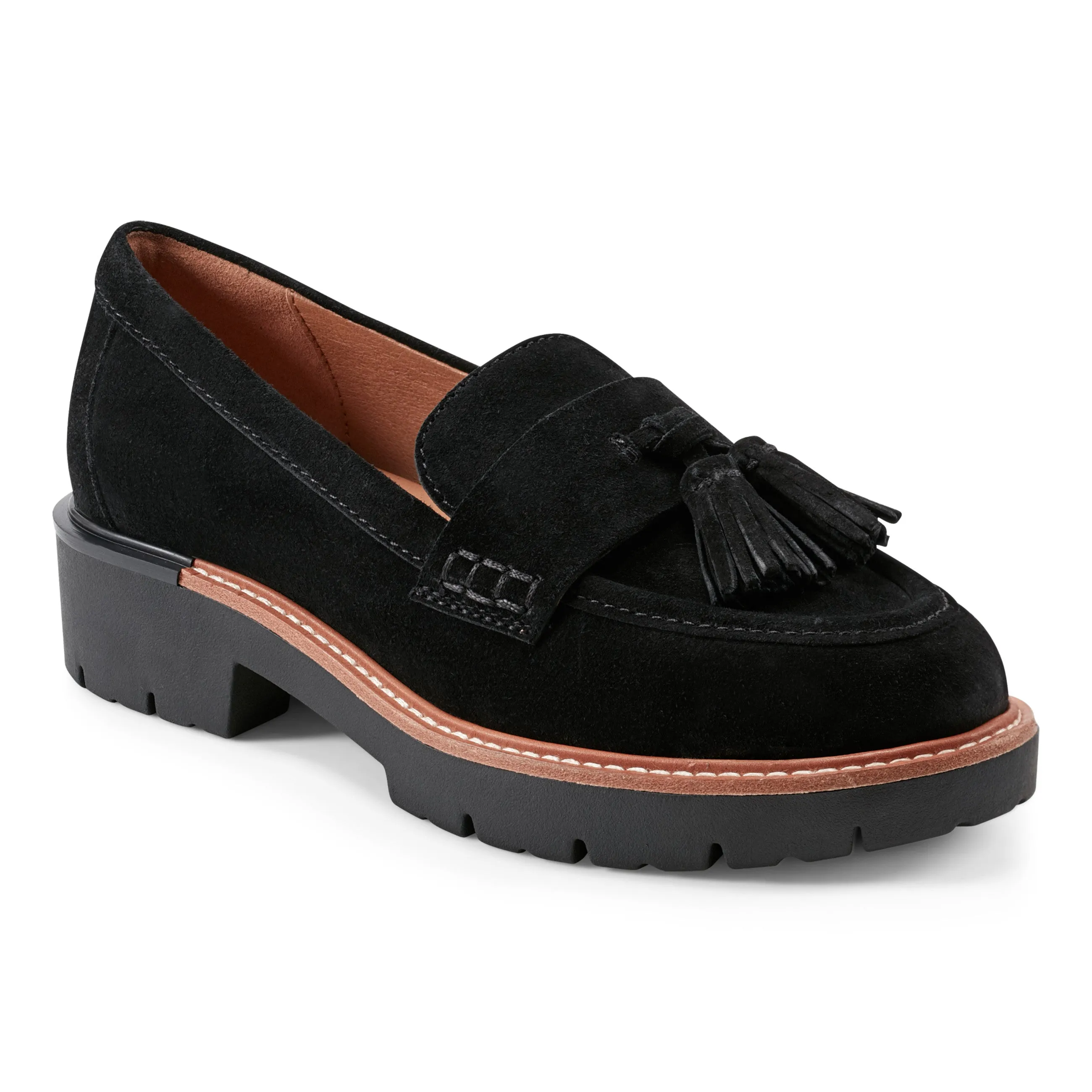 Zimm Round Toe Lug Sole Casual Slip-on Loafers